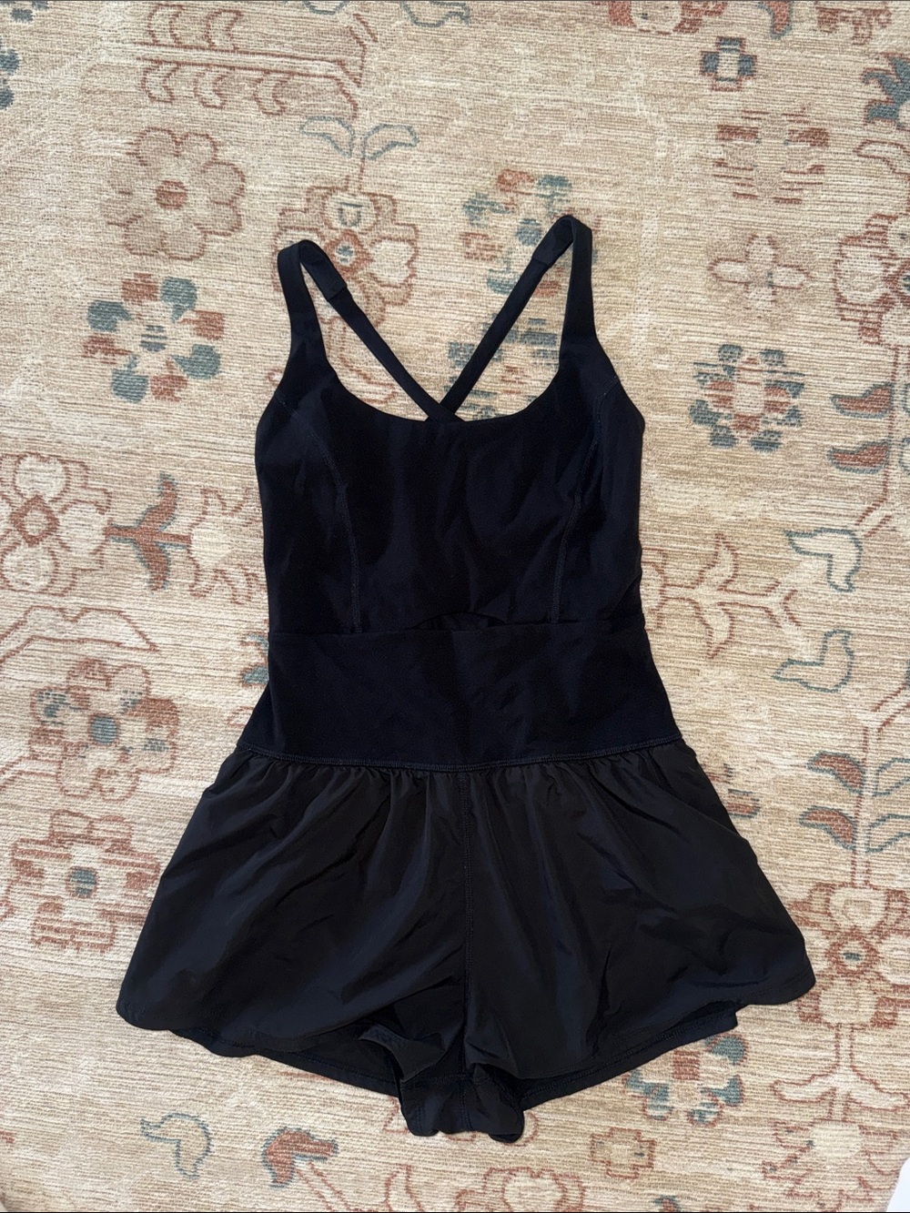 Free People Black Cross-Back Romper
